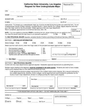 Fillable Online Calstatela SIGNATURE Date W Ph Calstatela Fax