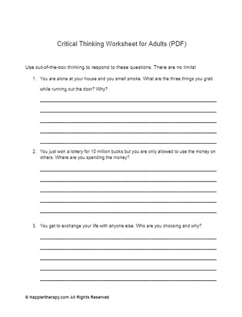 Free Free Critical Thinking Worksheet Download Free Free Critical Thinking Worksheet Png Images