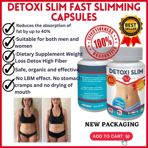 AUTHENTIC DETOXI SLIM Fast Slimming Capsules Reduces Appetite Reduces