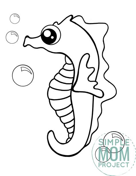 Seahorse Printable Coloring Pages