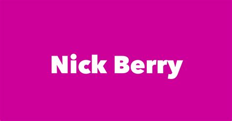 Nick Berry - Spouse, Children, Birthday & More