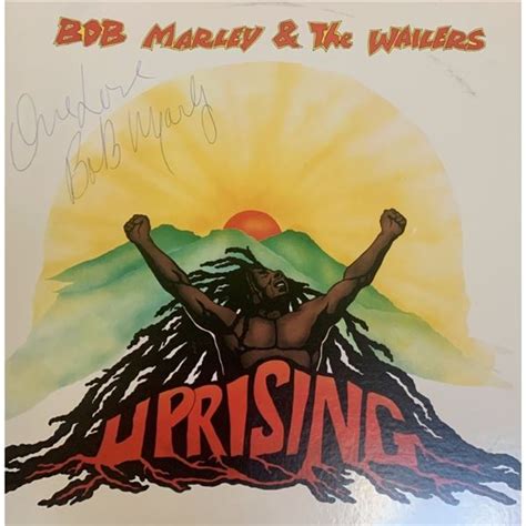 Signed Bob Marley Uprising Album Cover