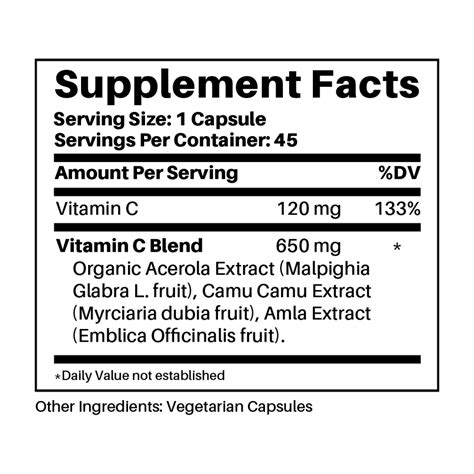 Whole Food Vitamin C Complex Just Ingredients