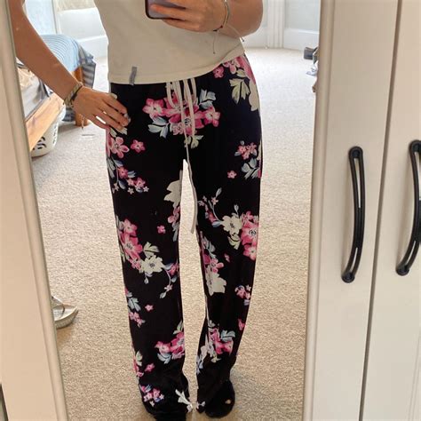 Women S Black And Pink Joggers Tracksuits Depop