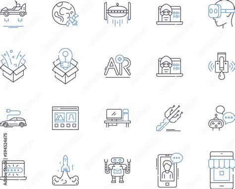 Bioengineering line icons collection. Bioreactor, Biomaterials ...