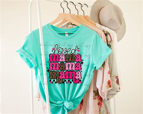 Loved Mama Leopard Stacked Transfer Sassy Sublimation And Screen Prints