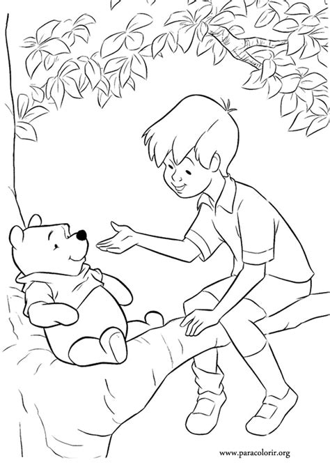 5 Winnie The Pooh Christopher Robin Coloring Pages