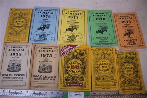 10 60s 80s Farmers Almanacs Bodnarus Auctioneering