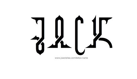 Jack Name Tattoo Designs