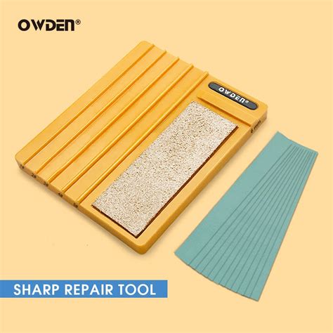 OWDEN 특허 날카로운 수리 도구, 사포 포함 확장 버전, 가죽 연마용 와이드 삽 엣지 베벨러 샤프너, 신제품 ...