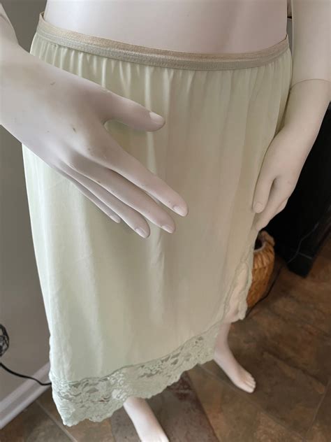 Vintage Slip Lingerie Vanity Fair Slip Skirt 1950s Mint Green Color And Sz M Etsy