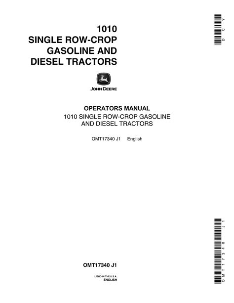 John Deere Tractor Operator Manual Omt