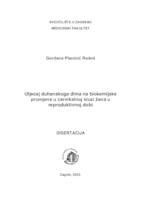 Utjecaj Duhanskoga Dima Na Biokemijske Promjene U Cervikalnoj Sluzi