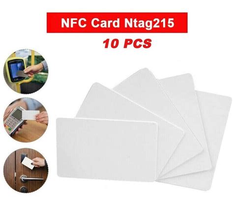 10 Pzas Tarjeta Pvc Nfc Ntag215 Sólida Resistente En Blanc Meses sin