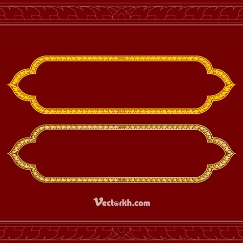 Khmer Backdrop Frame (Khmer art) Free Vector - vectorkh