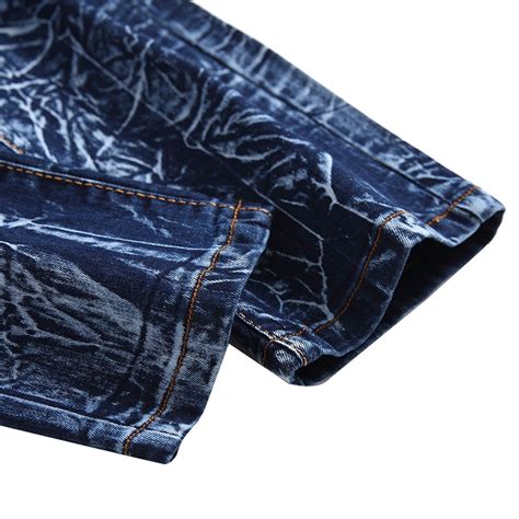 Sokotoo Men S Tie And Dyed Pleated Biker Jeans For Grandado