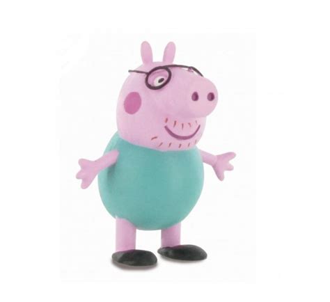 Daddy Pig Figurine Peppa Pig Cake Topper Figure Sugar And Ice