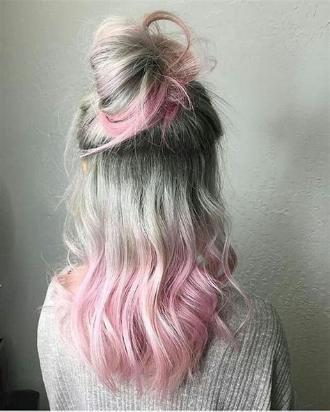 Dip Dye Hair Pastel Pink