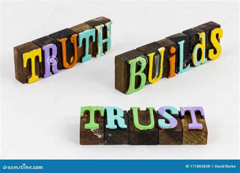 Truth Builds Trust Honesty Integrity Ethics Character Stock Photo