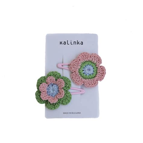 Flower Crochet Hair Clips - Kalinka