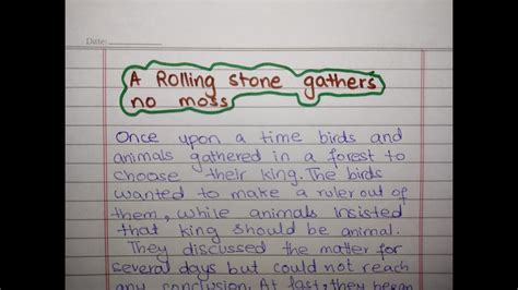 A Rolling Stone Gathers No Moss Short Story Youtube