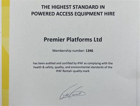 Accreditations Premier Platforms