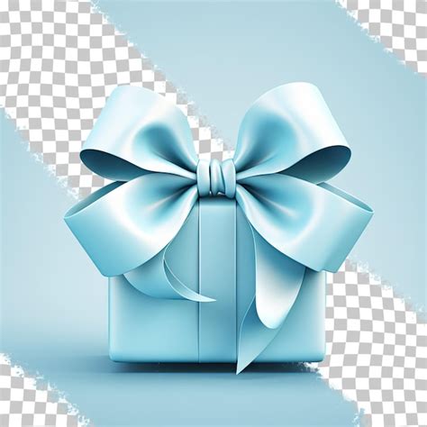 Premium PSD | Blue ribbon present