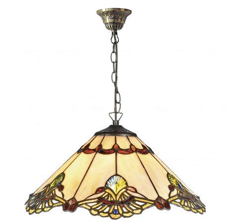 Casa Padrino Lampe Suspendue Tiffany de Luxe Multicolore Ø 40 x H 83