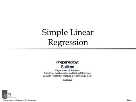 Simple Linier Regression Ppt