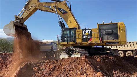 Caterpillar 6015B Excavator Loading Mercedes MAN Trucks Sotiriadis