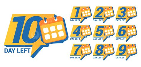 Number Of Days Left Countdown Timer Banner In Flat Style Number Day