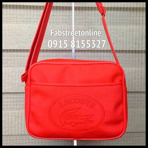 fabstreetonline lacoste classic sling embossed bags