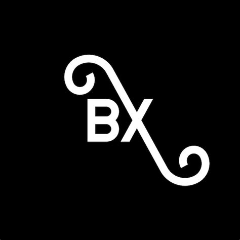premium vector bx letter logo design  black background bx creative