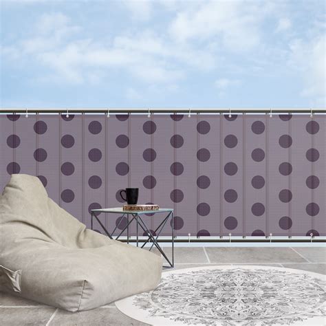 Brise vue pour balcon Pois en violet foncé 950 x 100 cm Leroy Merlin