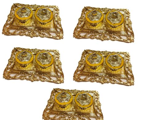 Buy Aadittral Pack Of 5 Handicrafts Tika Chopra Meenakari Work Kumkum