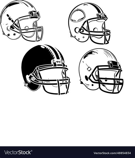 Rugby helmets Royalty Free Vector Image - VectorStock