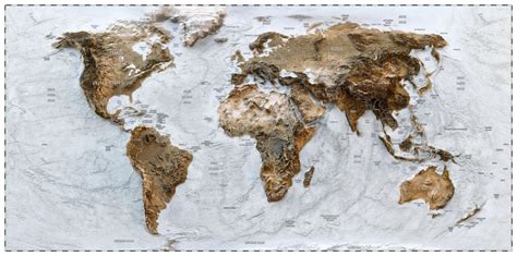 Wall mural 3D World Map from Scandiwall | Wallpassion.co