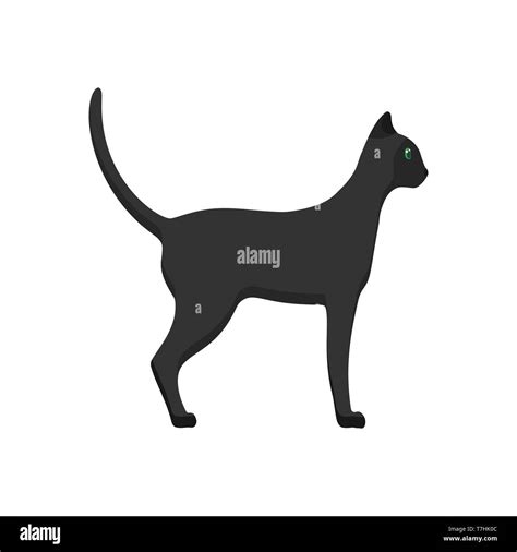 Cartoon Black Cat Walking