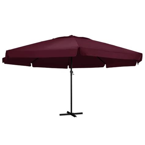 Sombrilla De Jard N Parasol Terraza Con Palo De Aluminio Rojo Burdeos