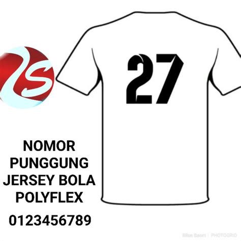 Jual Nomor Polyflex Untuk Baju Olahraga Sepakbola Jersey Bola Stiker