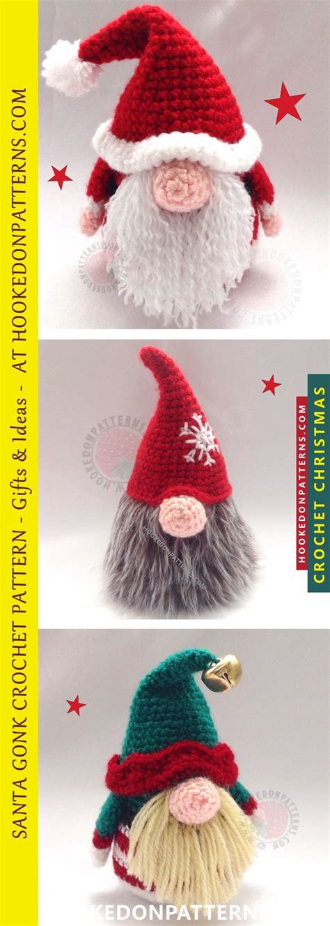 Santa Gonk Crochet Pattern Crochet Christmas Ornament Add Festive Cheer With A Cute Santa