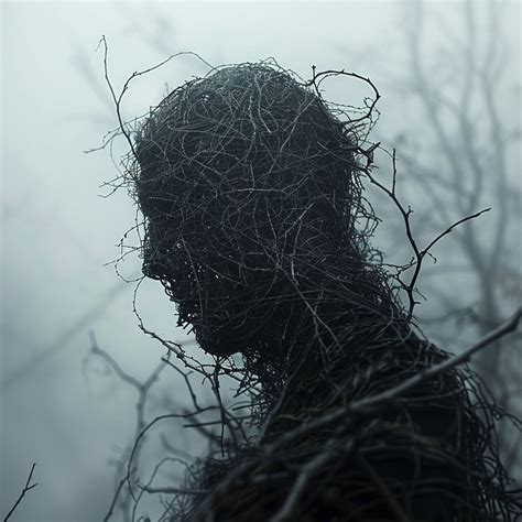mysterious figure emerges image mysterious haunting eerie