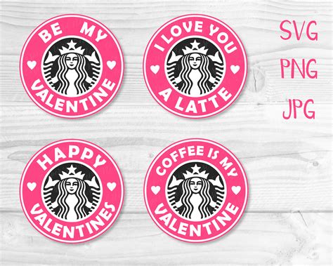 Valentines Day Coffee Logos SVG PNG Commercial Use Etsy