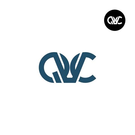 Desenho Do Logotipo Da Letra Qvc Monogram Vetor Premium