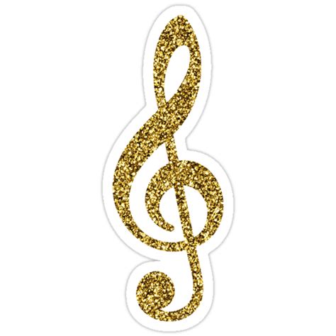 Gold Glitter Music Note Stickers By Limitlezz Redbubble