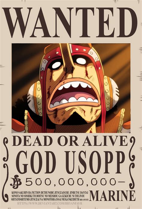 Roronoa Zoro Wanted Poster Usopp