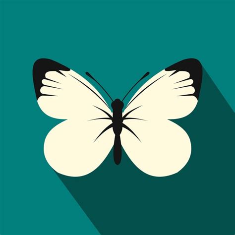 Icono de mariposa en estilo plano para cualquier diseño Vector Premium