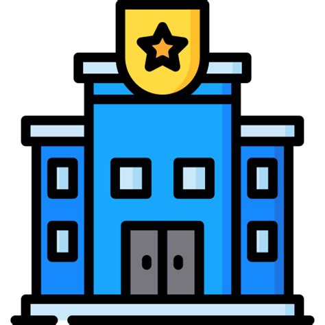 Police Station Special Lineal Color Icon