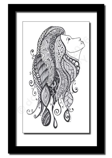 Doodle Art, Original Artwork, woman - Etsy