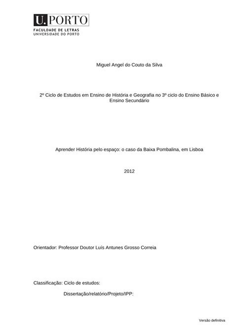 Pdf Miguel Angel Do Couto Da Silva Ciclo De Estudos Em Ciclo